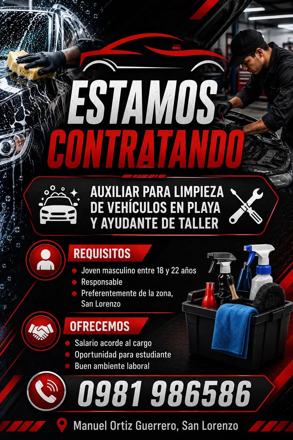 Oferta laboral: Ayudante De Taller