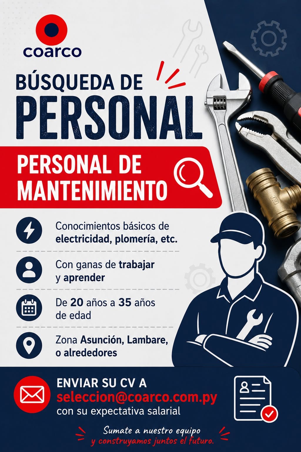 Oferta laboral: Personal De Mantenimiento — Coarco