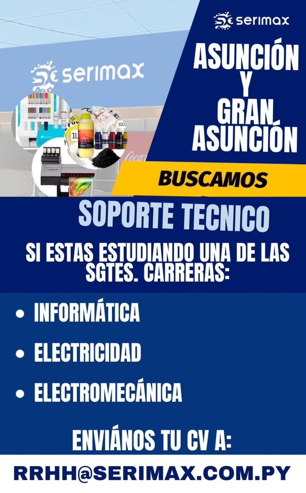 Oferta laboral: Soporte Técnico — Serimax