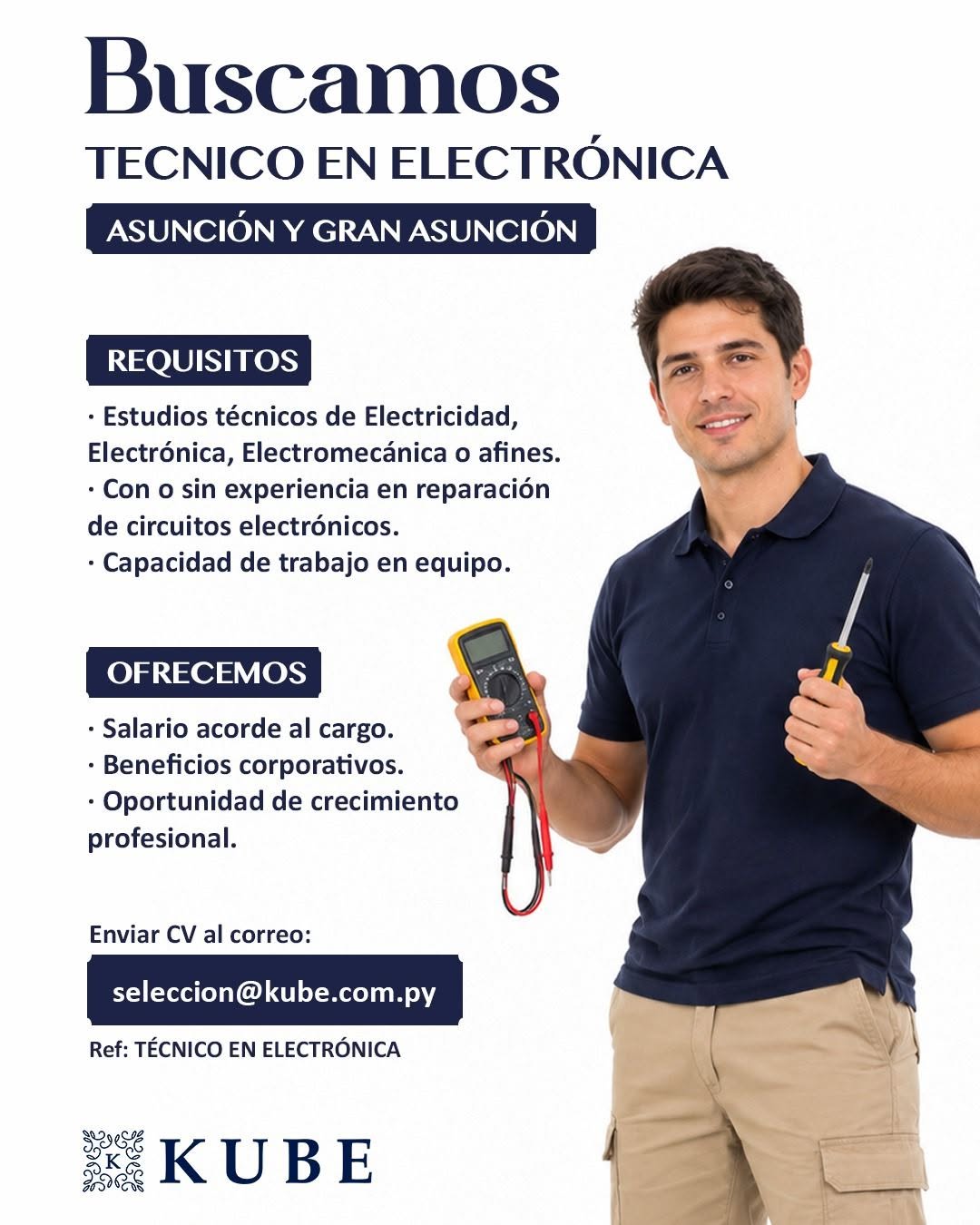 Oferta laboral: Técnico En Electrónica — Kube