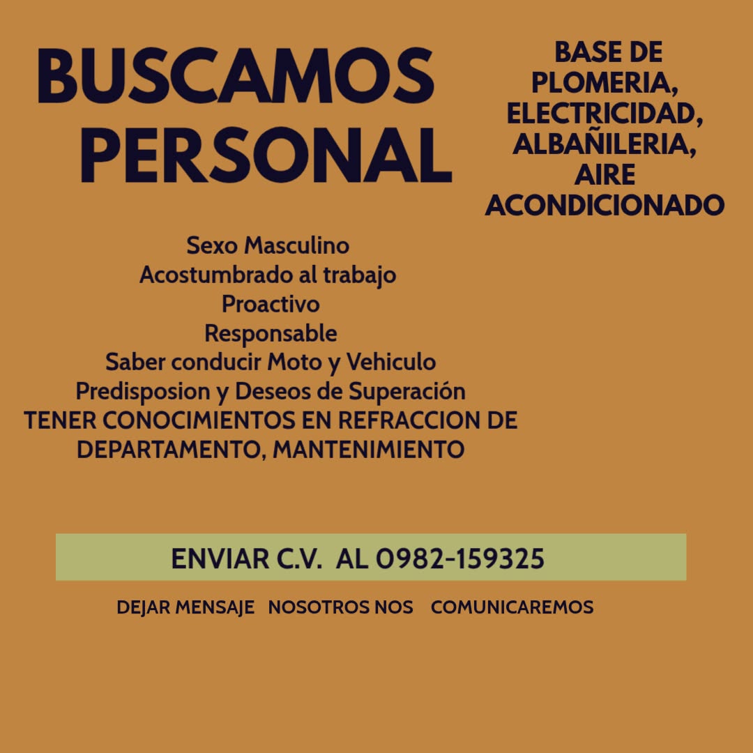 Oferta laboral: Técnicos