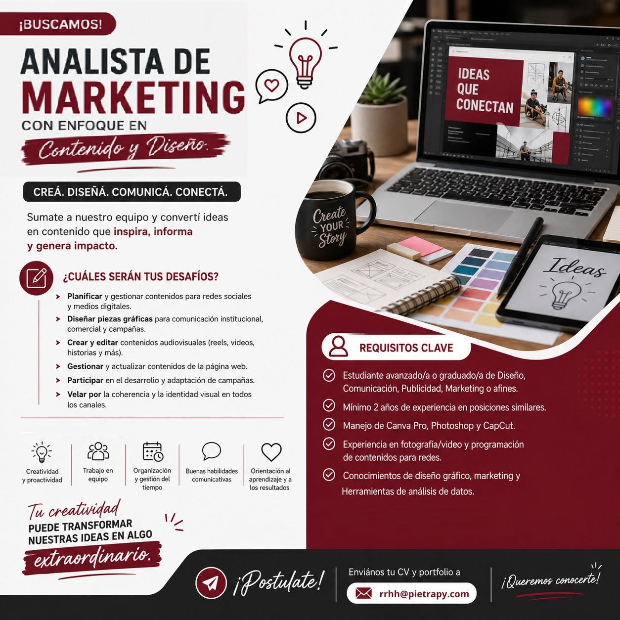 Oferta laboral: Analista De Marketing — Pietra Py