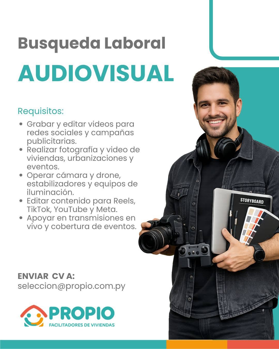 Oferta laboral: Audiovisual — Propio