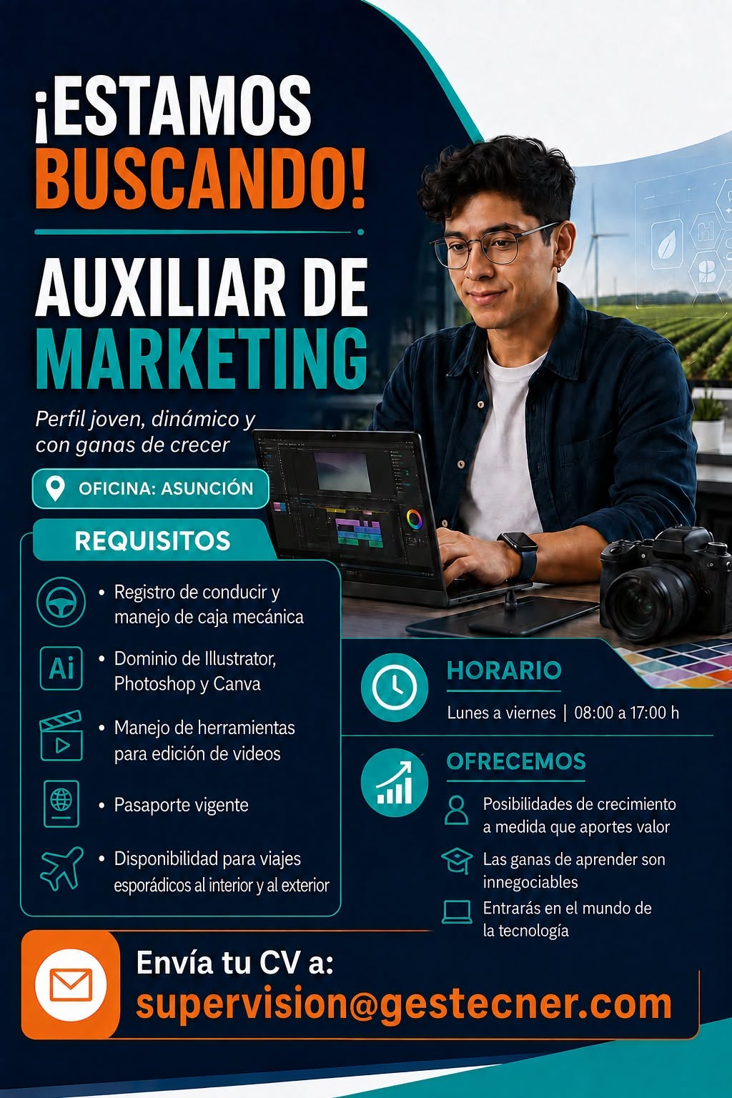 Oferta laboral: Auxiliar De Marketing