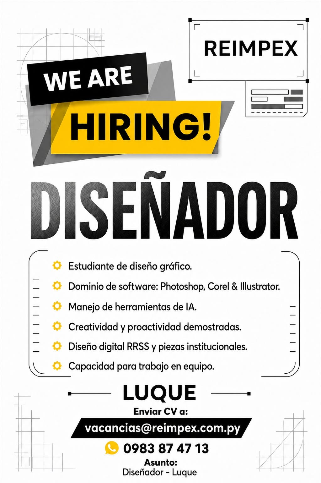 Oferta laboral: Diseñador — Reimpex