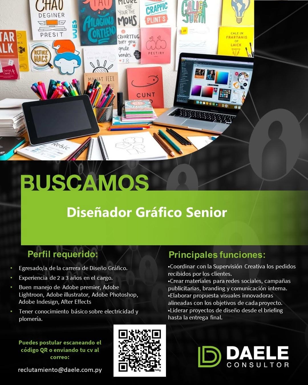 Oferta laboral: Diseñador Gráfico — Daele