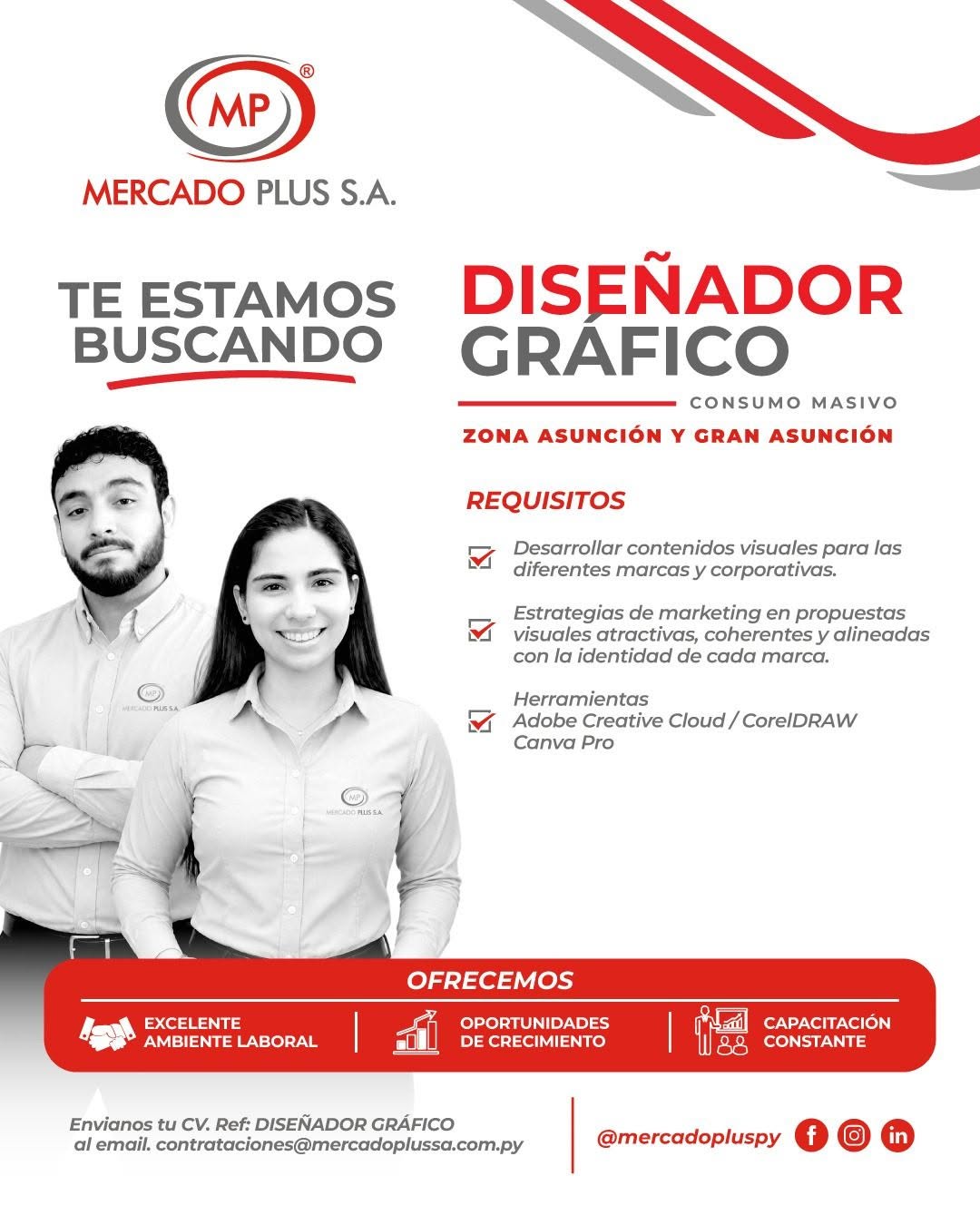 Oferta laboral: Diseñador Gráfico — Mercado Plus SA