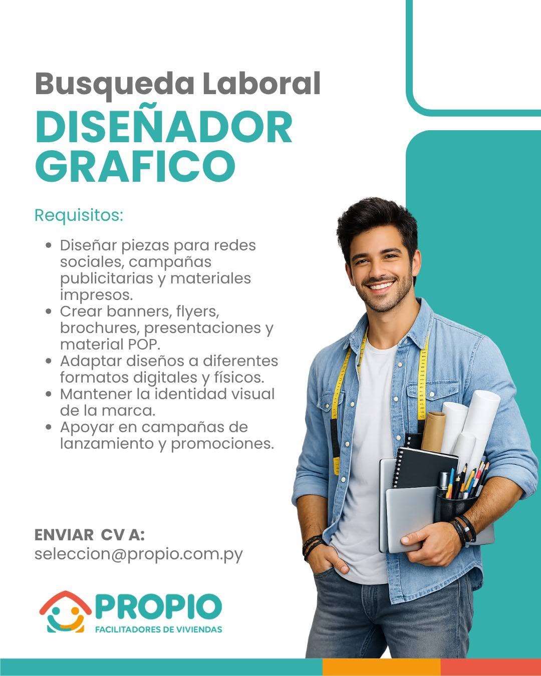 Oferta laboral: Diseñador Gráfico — Propio