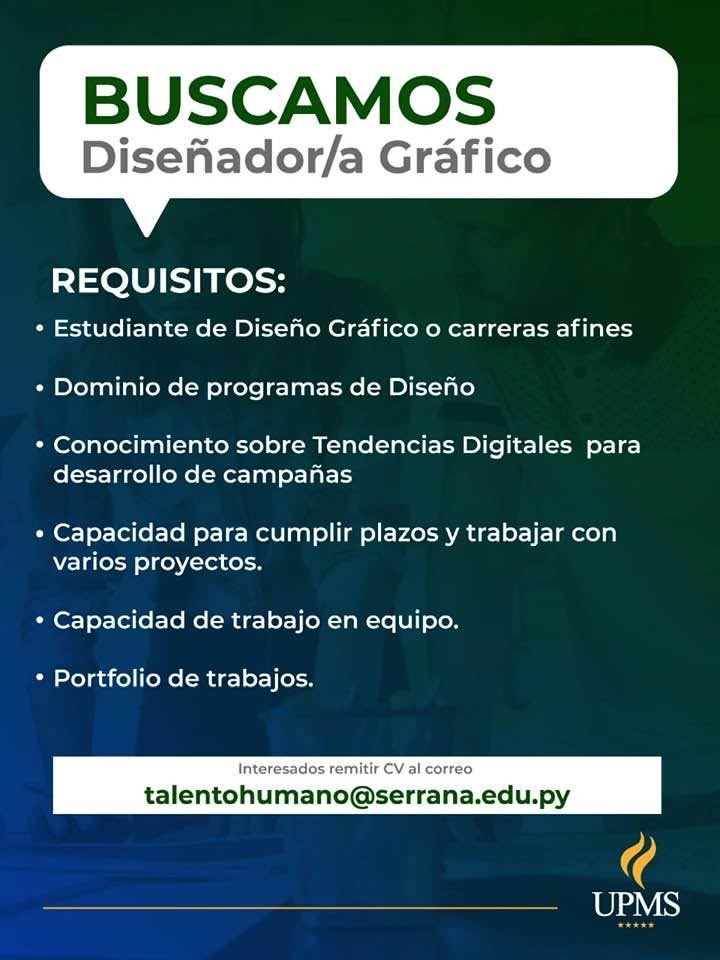 Oferta laboral: Diseñador Gráfico