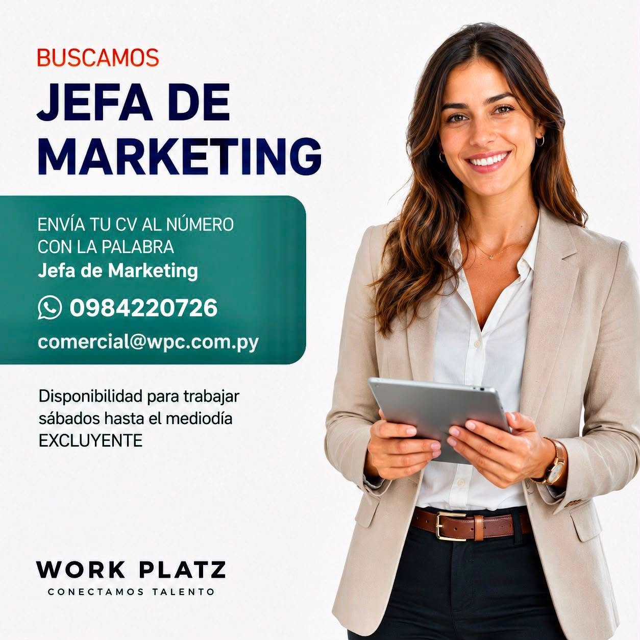 Oferta laboral: Jefa De Marketing — WPC