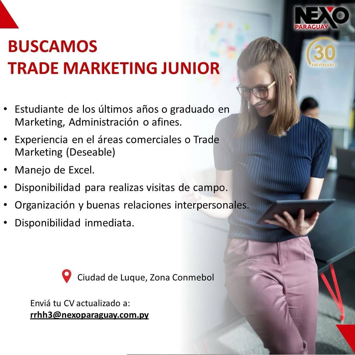 Oferta laboral: Trade Marketing Junior — Nexo Paraguay