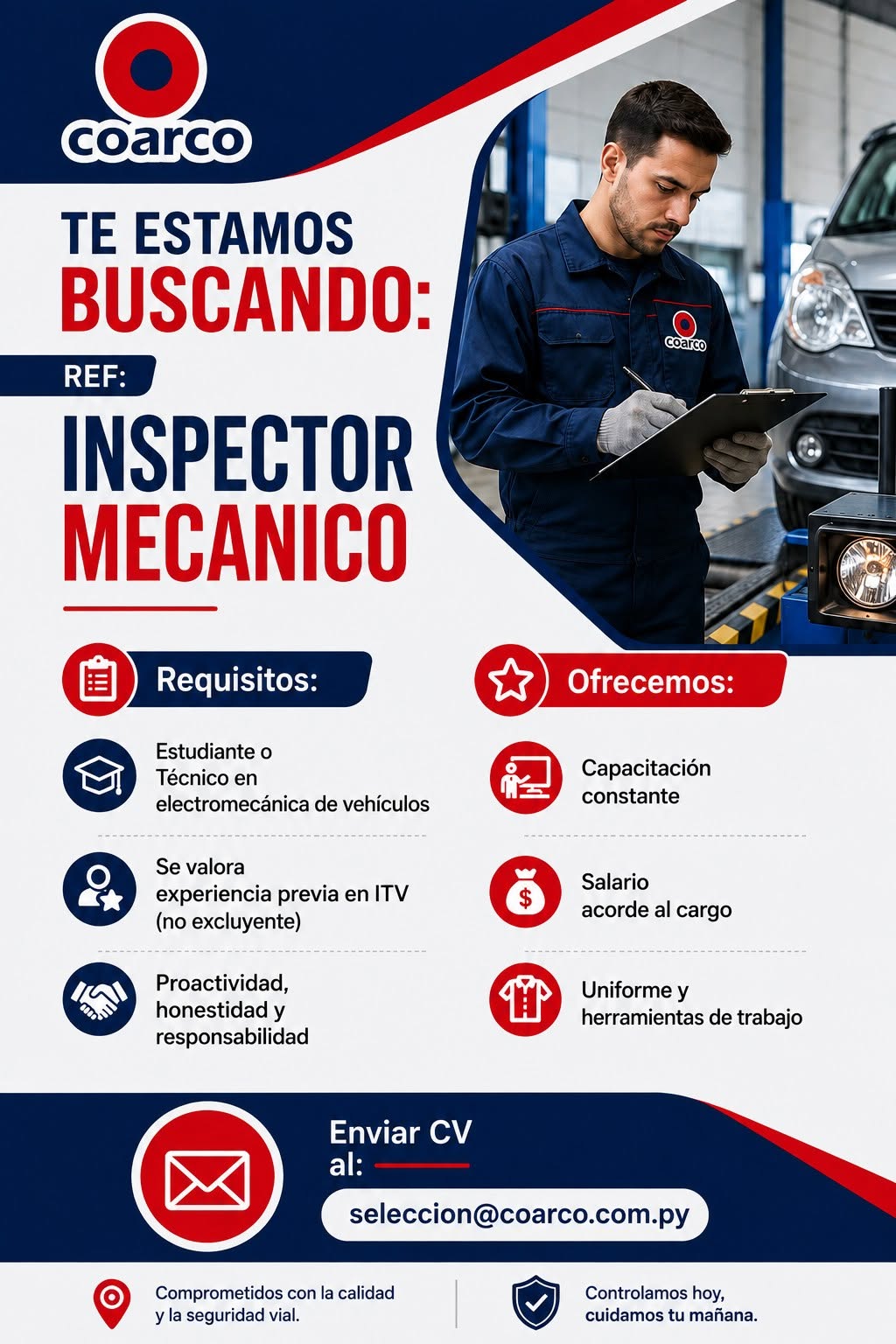 Oferta laboral: Inspector Mecanico — Coarco