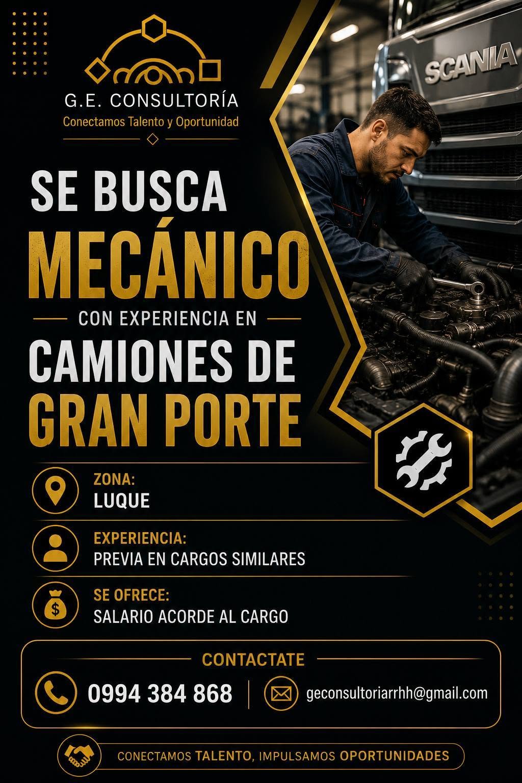 Oferta laboral: Mecánico