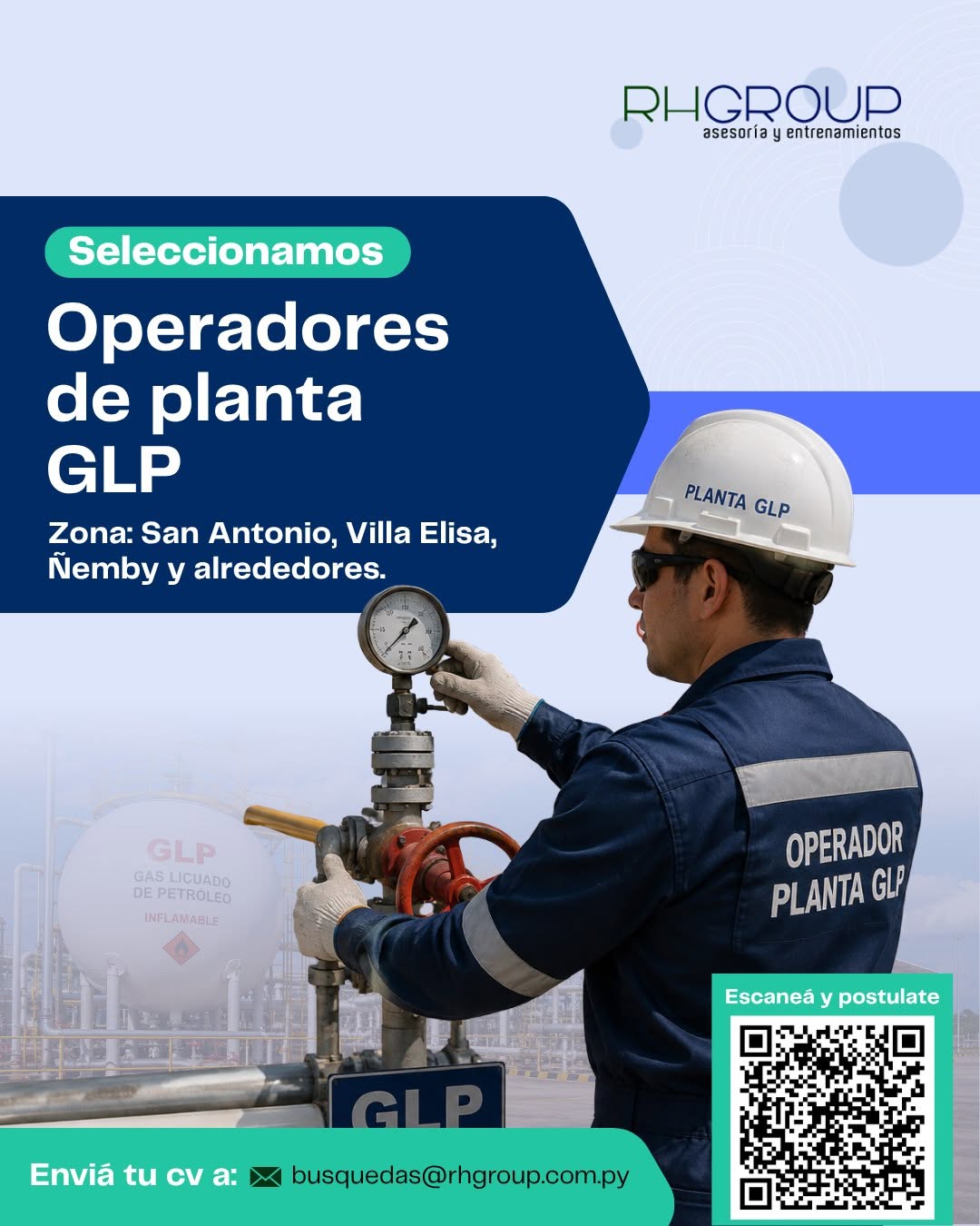 Oferta laboral: Operador De Planta GLP — Rh Group