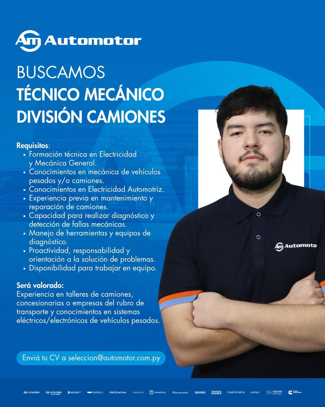Oferta laboral: Técnico Mecánico División Camiones — Automotor