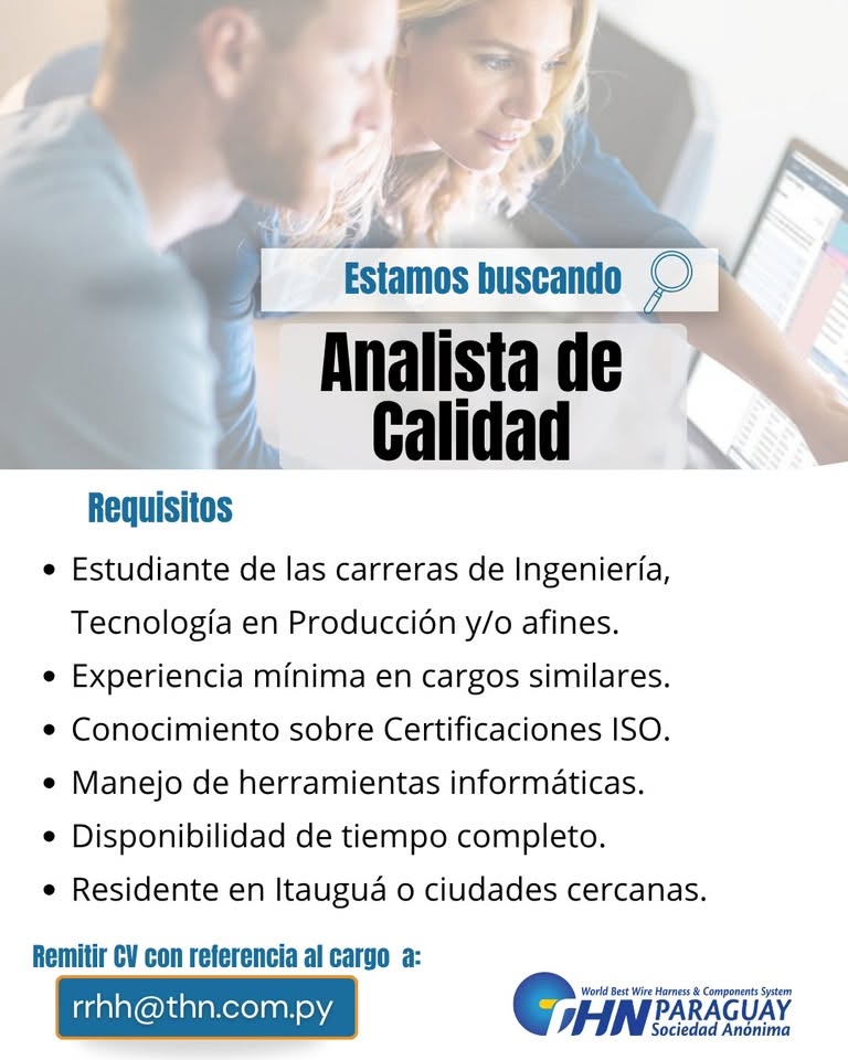Oferta laboral: Analista De Calidad — THN