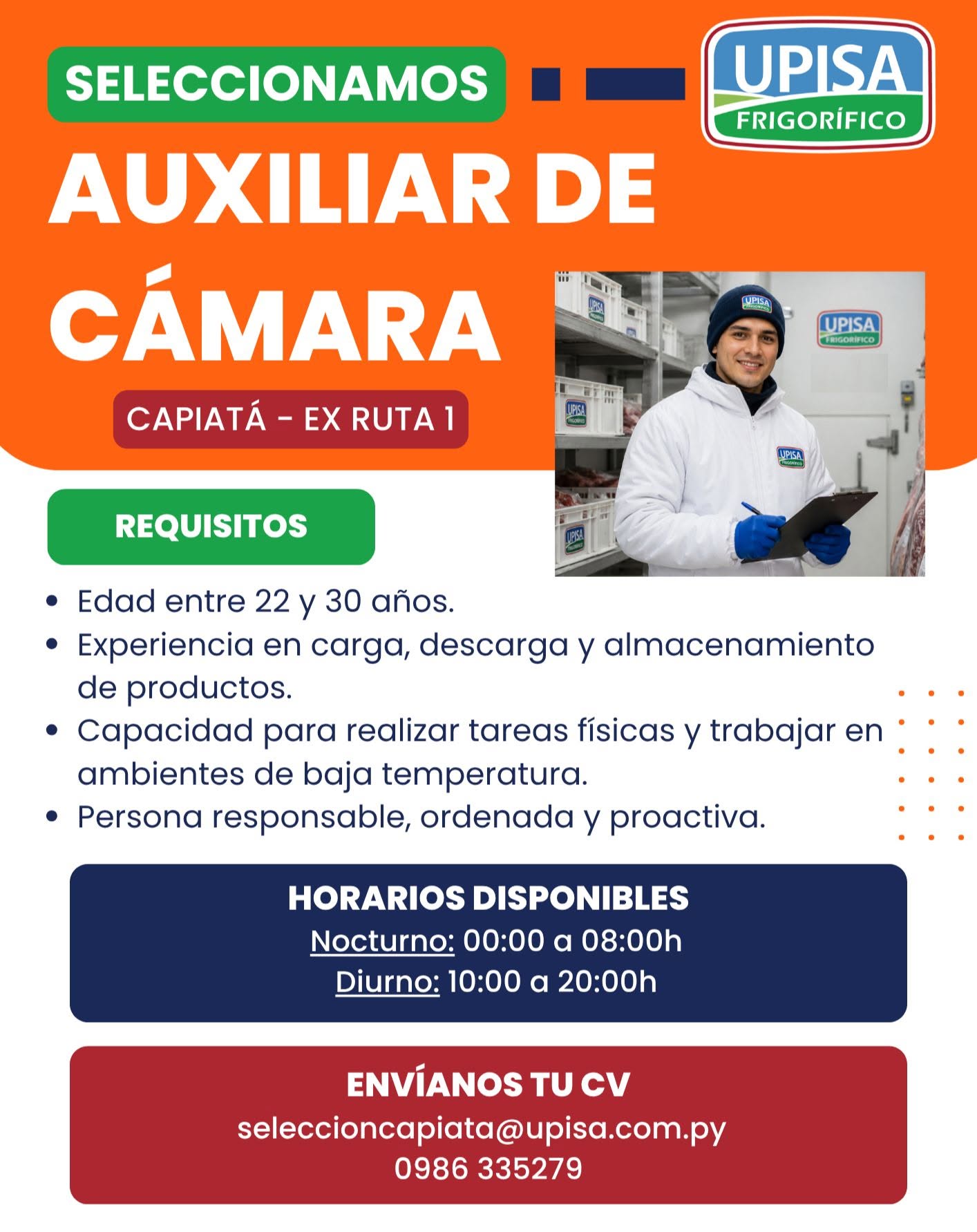 Oferta laboral: Auxiliar De Cámara — Upisa