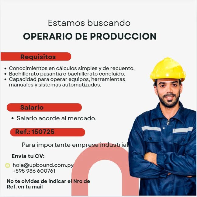 Oferta laboral: Operarios De Producción — Upbound