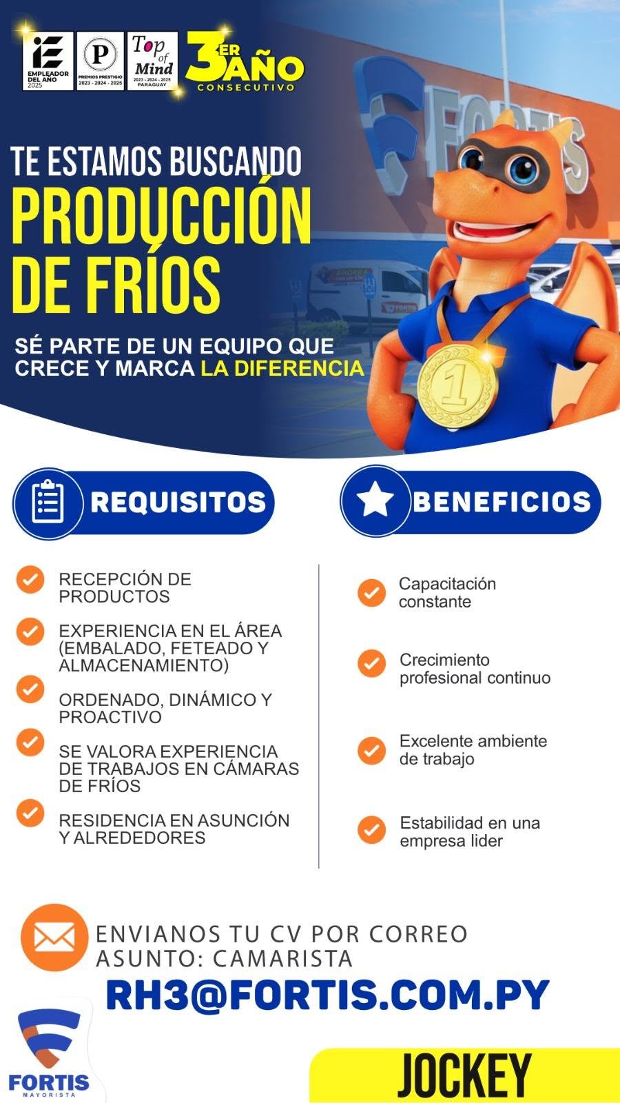 Oferta laboral: Producción De Fríos — Fortis