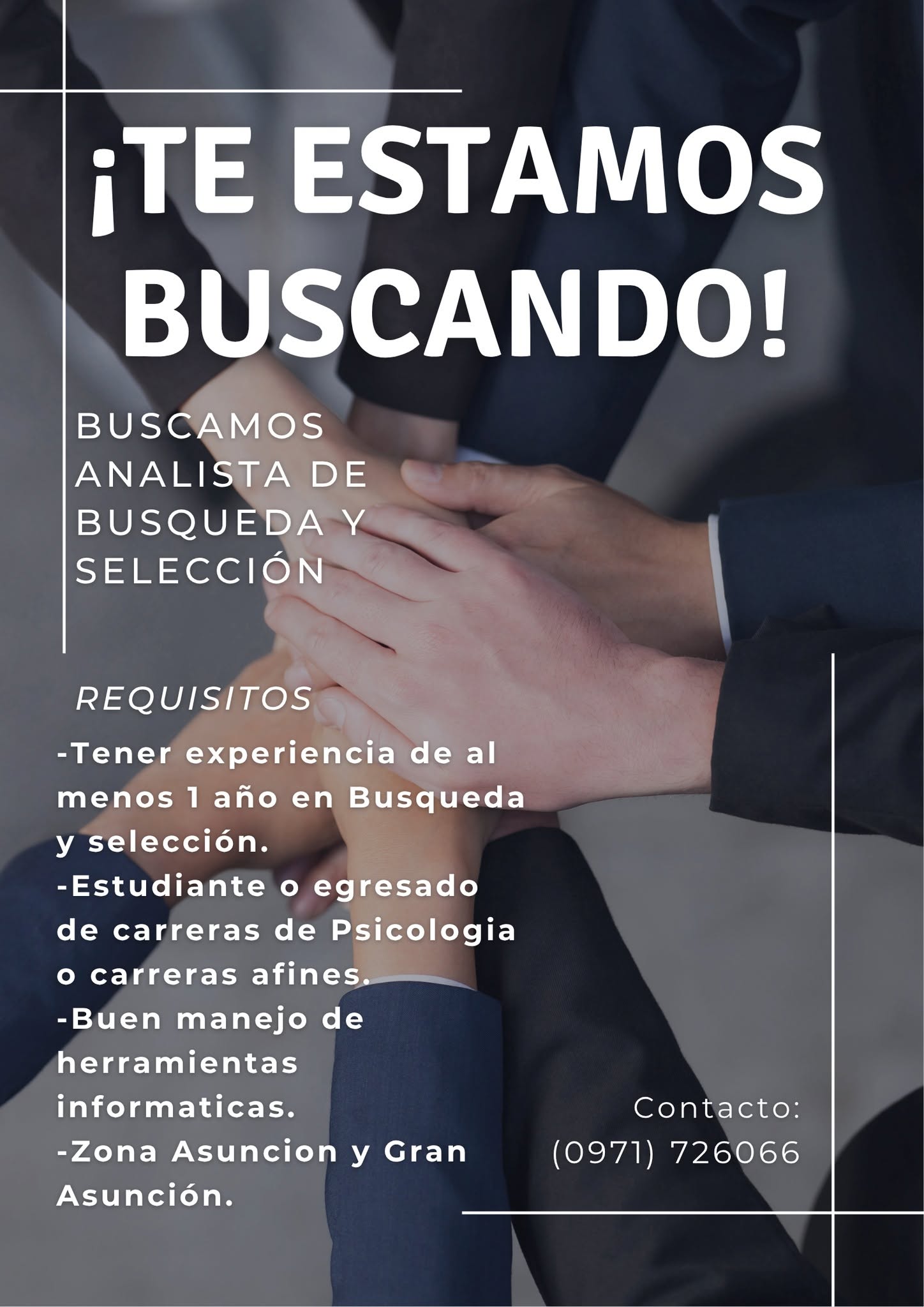 Oferta laboral: Analista De Búsqueda Y Selección