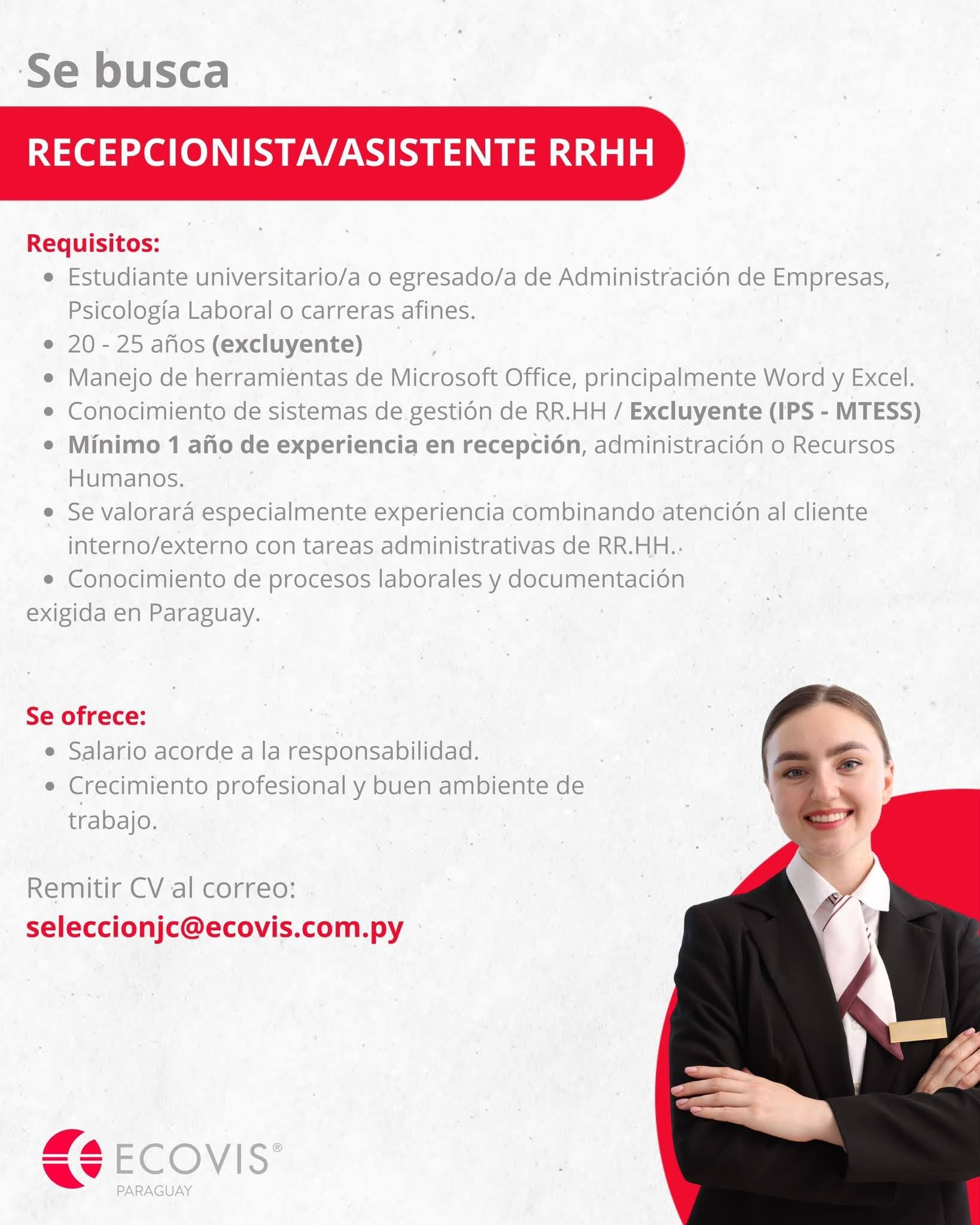 Oferta laboral: Asistente RRHH — Ecovis
