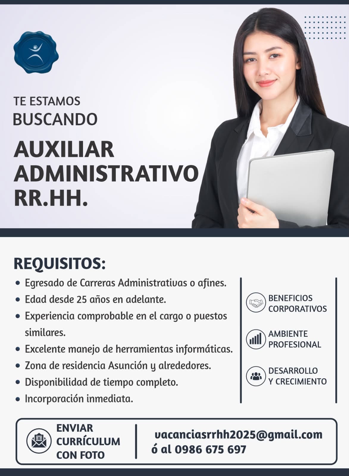 Oferta laboral: Auxiliar