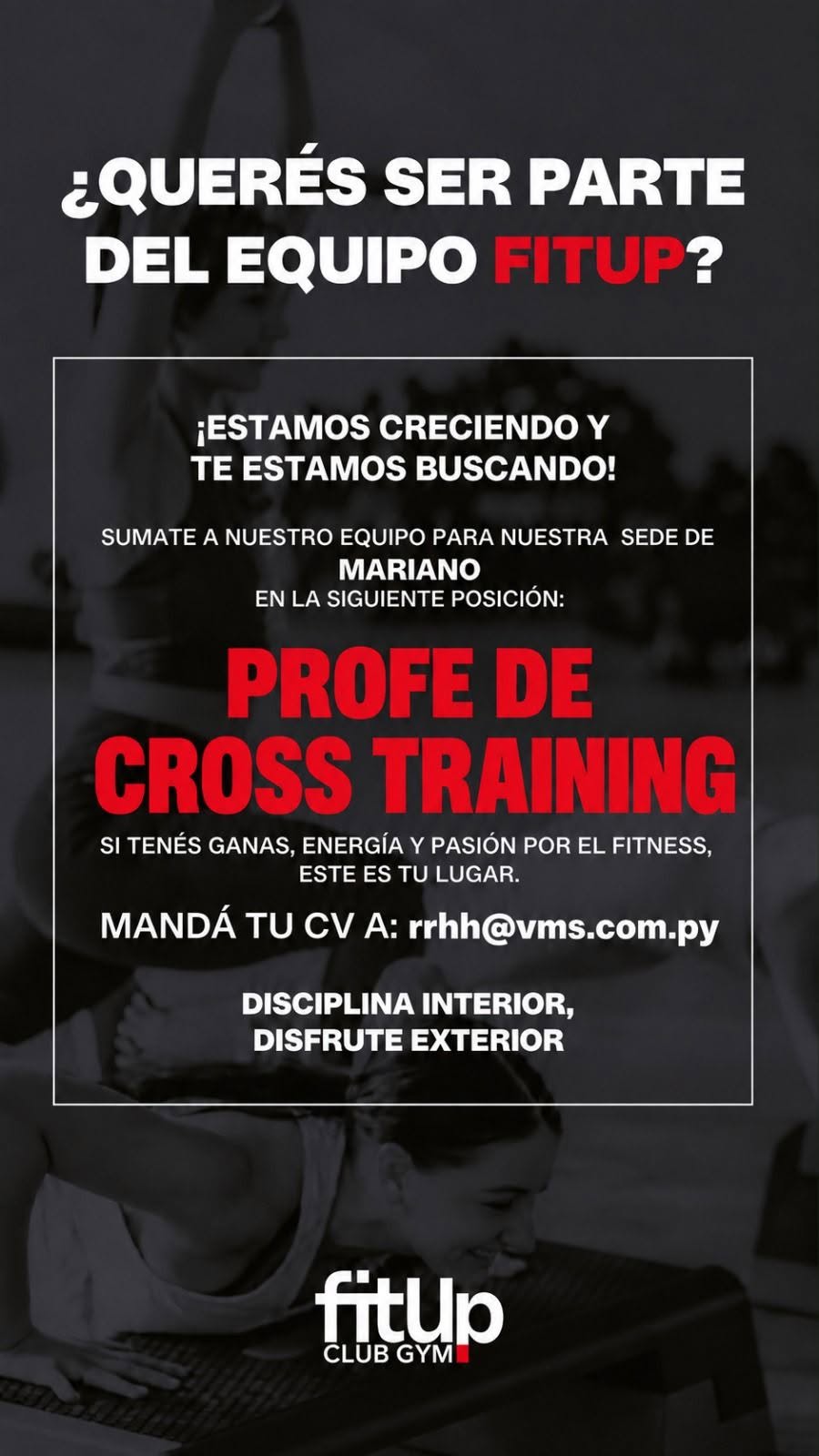 Oferta laboral: Profe De Cross Training — VMS