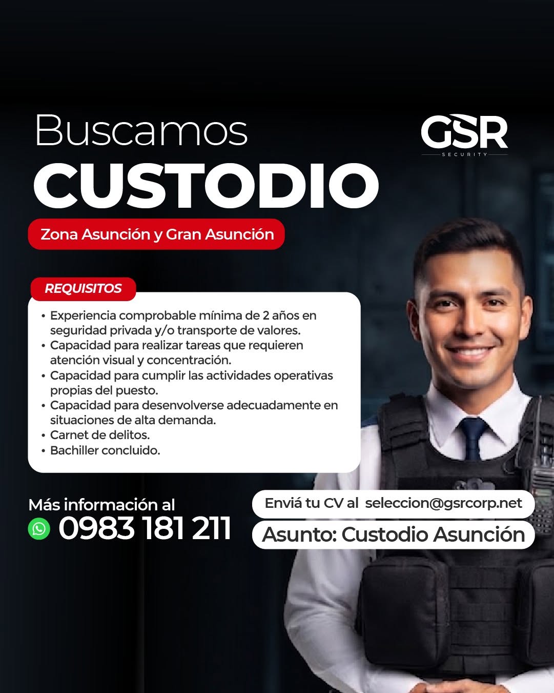 Oferta laboral: Custodio — GSR