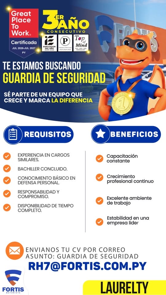 Oferta laboral: Guardia De Seguridad — Fortis