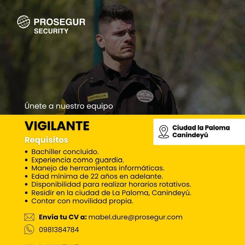 Oferta laboral: Vigilante — Prosegur
