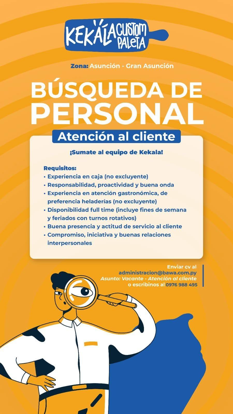 Oferta laboral: Atención Al Cliente — Bawa