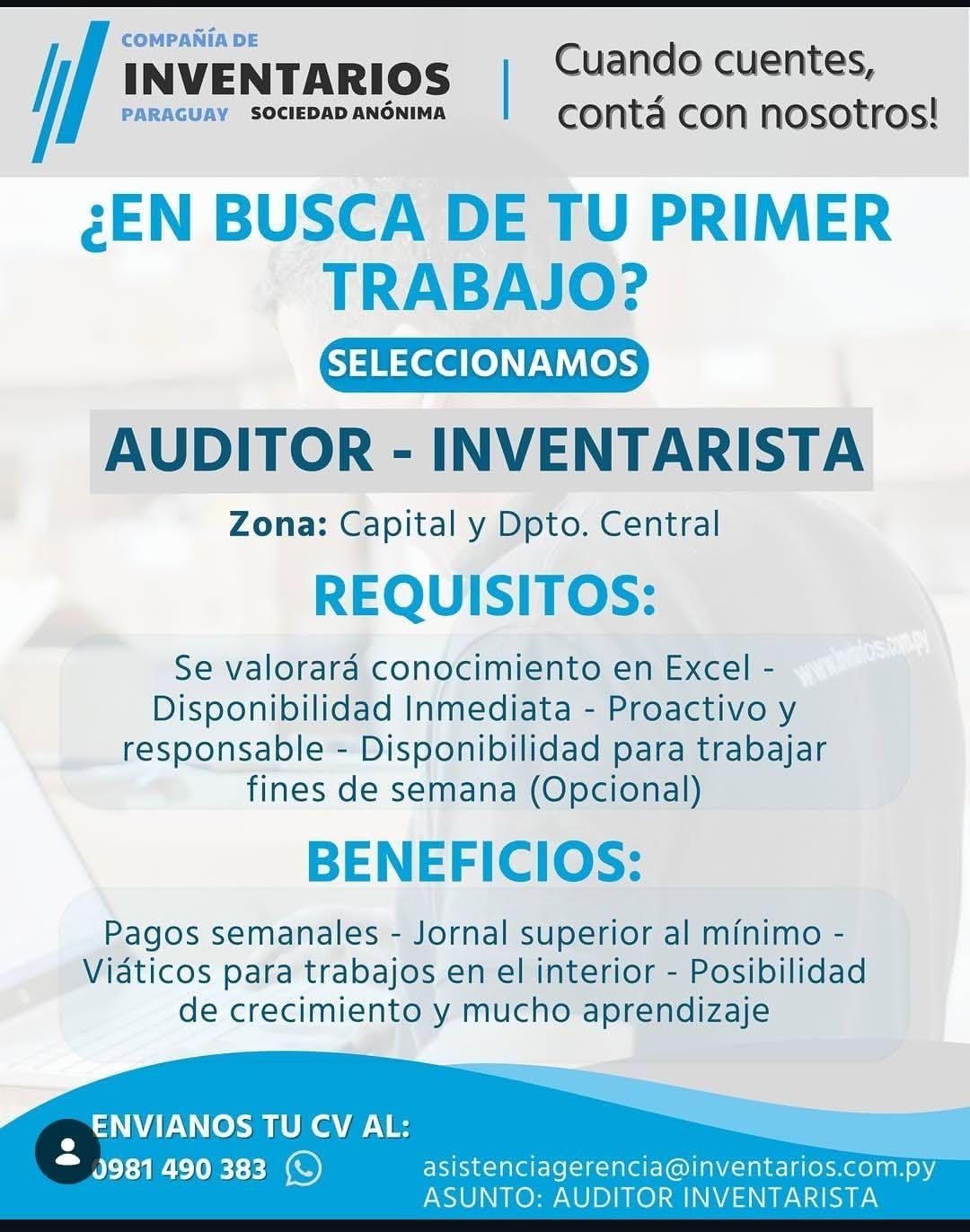 Oferta laboral: Auditor — Inventarista