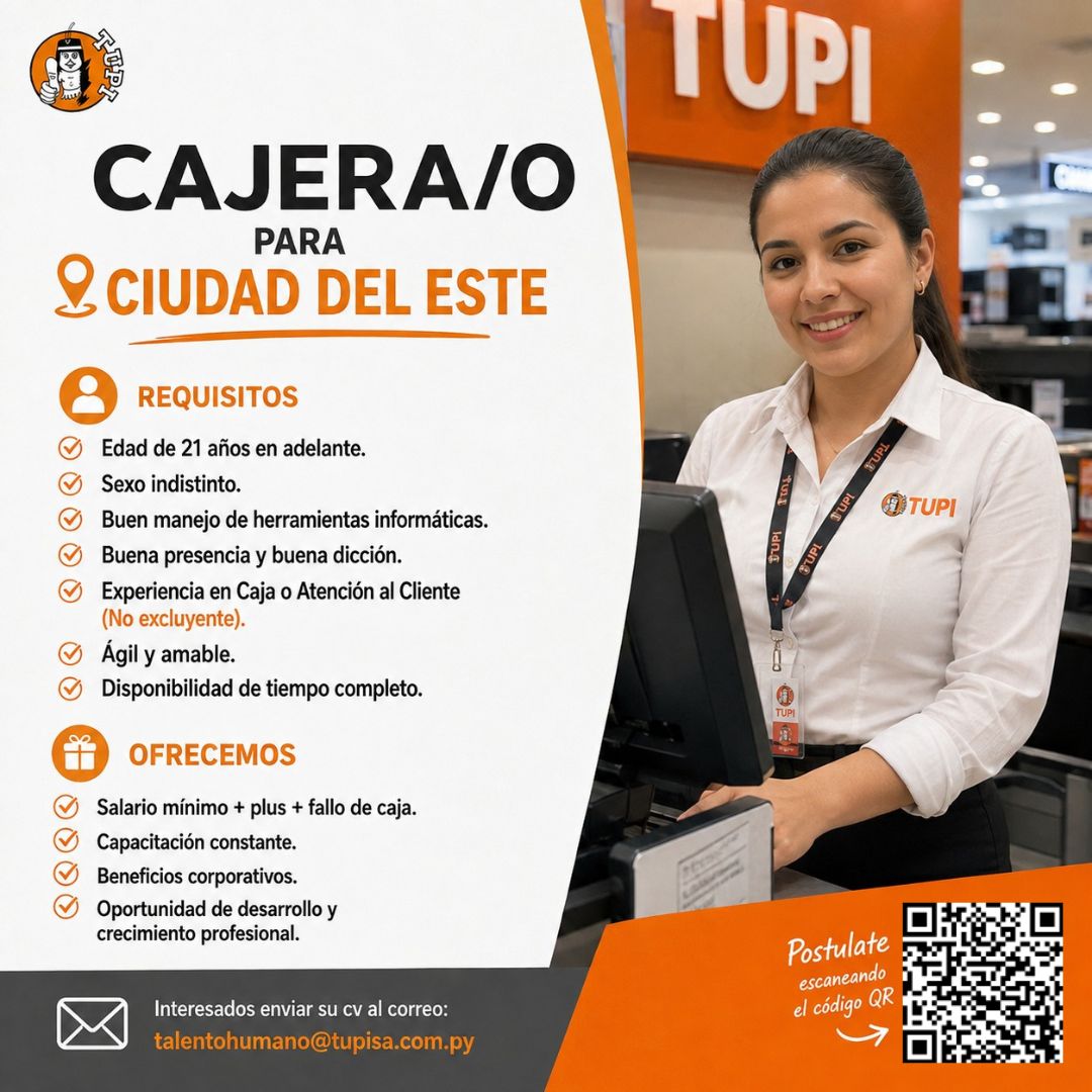 Oferta laboral: Cajero A