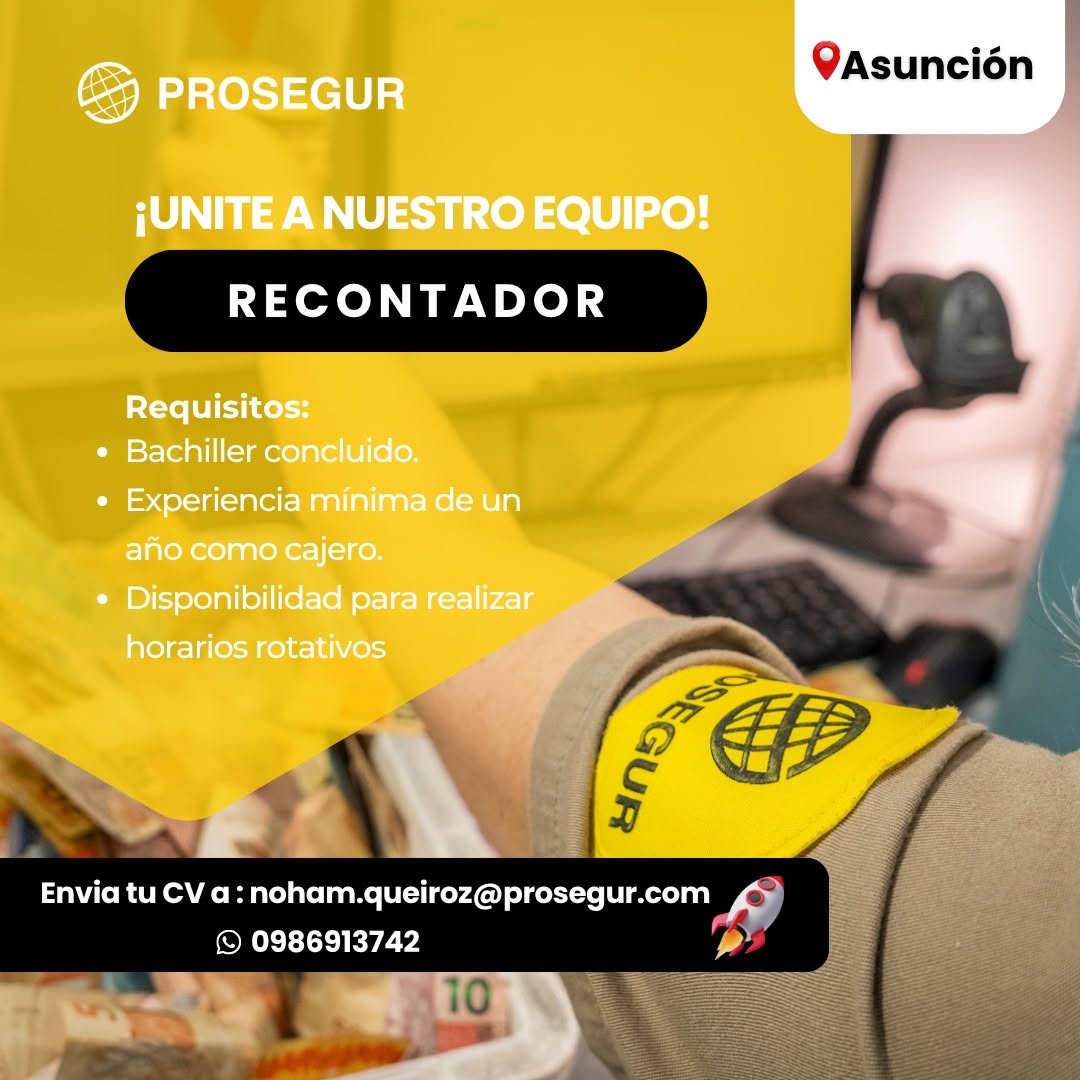Oferta laboral: Recontador — Prosegur