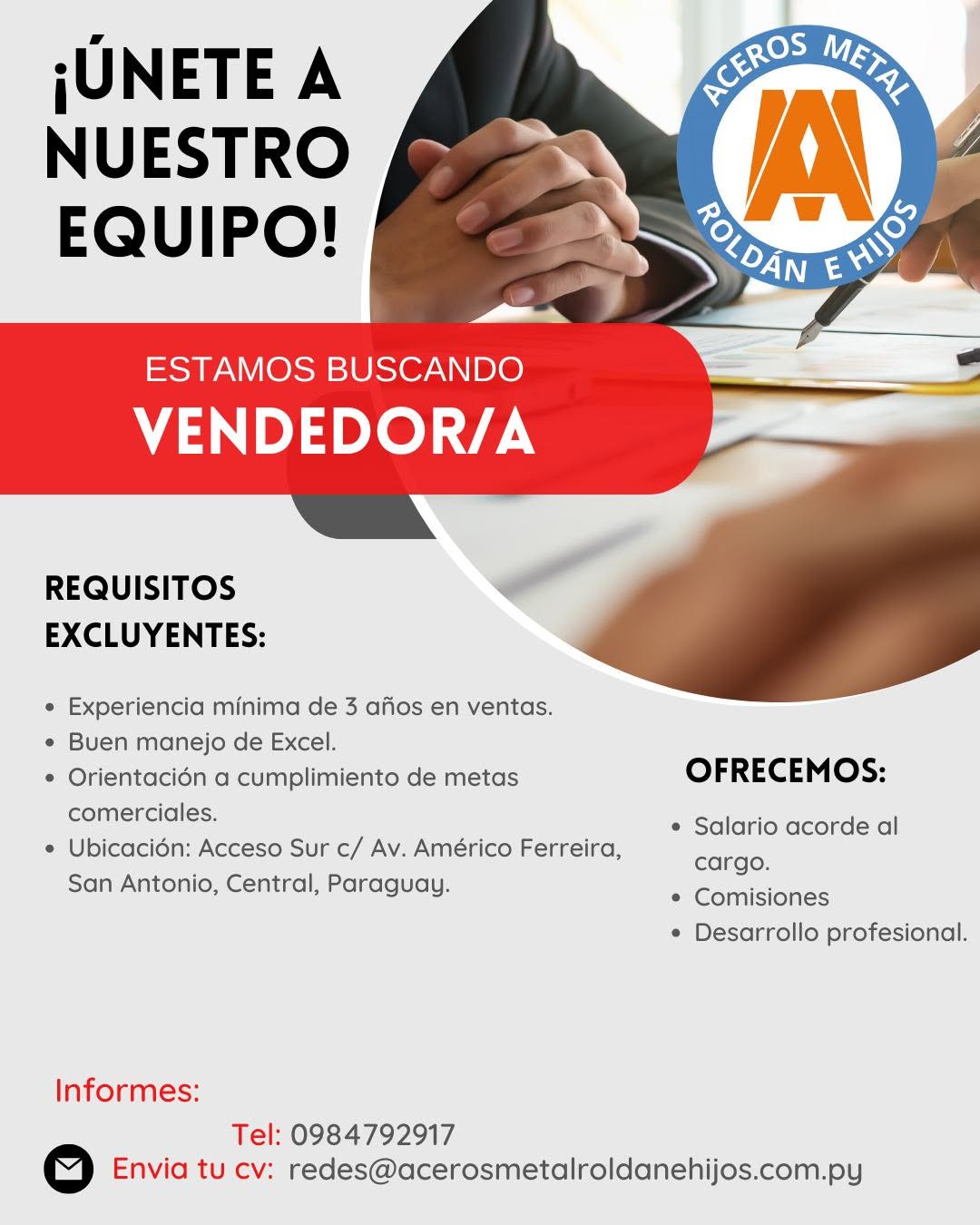 Oferta laboral: 2 Vendedor