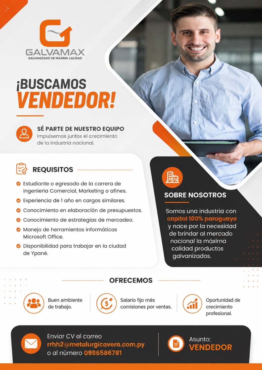 Oferta laboral: 2 Vendedores