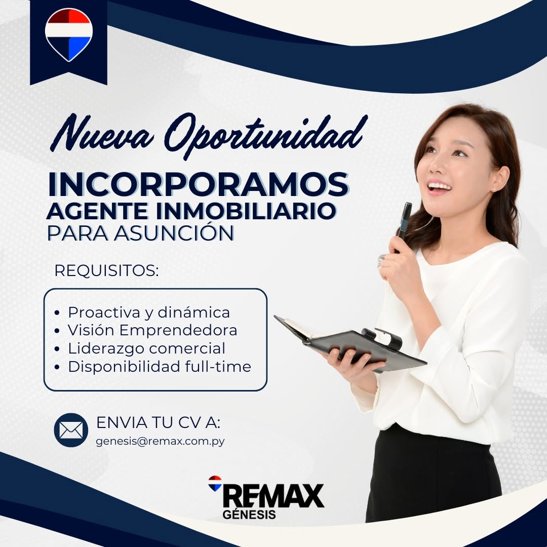Oferta laboral: Agente Inmobiliario — Remax