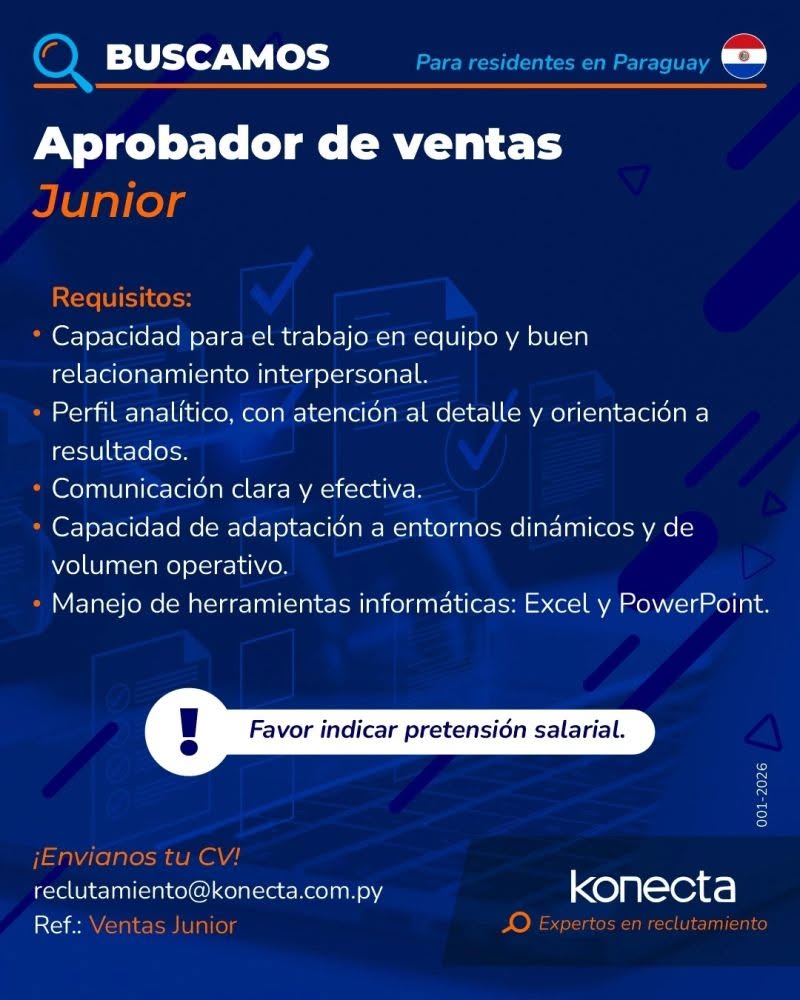 Oferta laboral: Aprobador De Ventas — Konecta