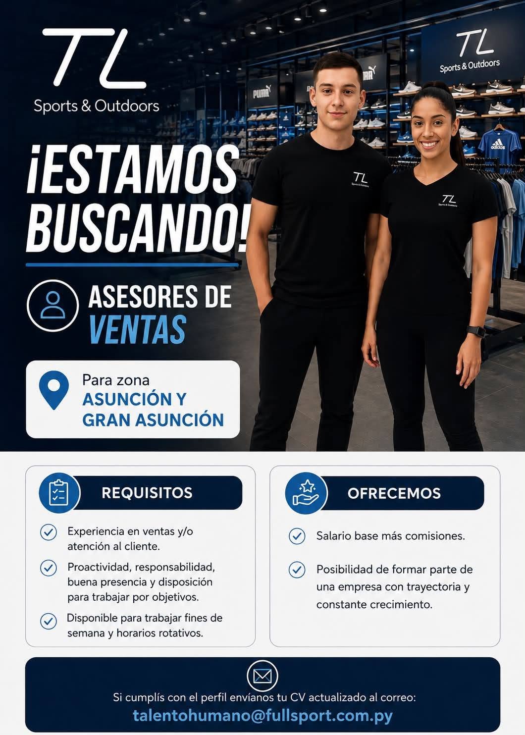 Oferta laboral: Asesores De Ventas — Fullsport