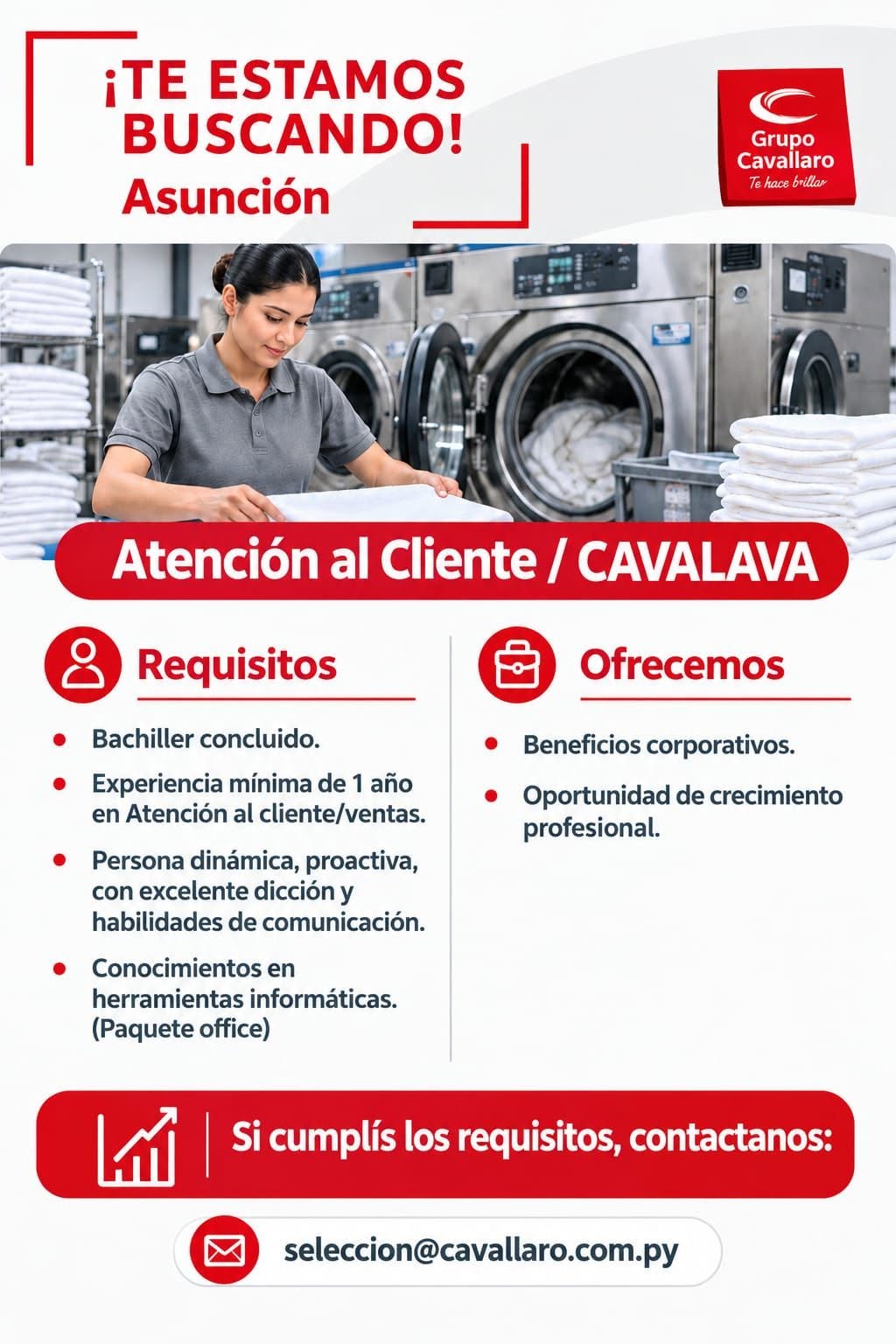 Oferta laboral: Atención Al Cliente — Cavallaro