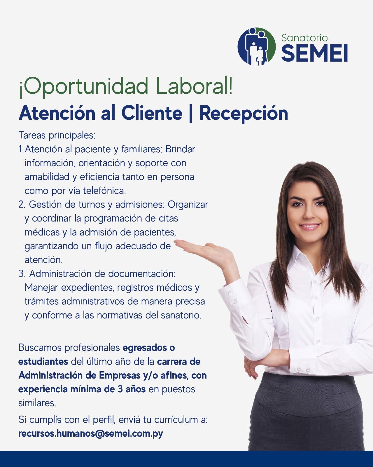 Oferta laboral: Atención Al Cliente — Semei