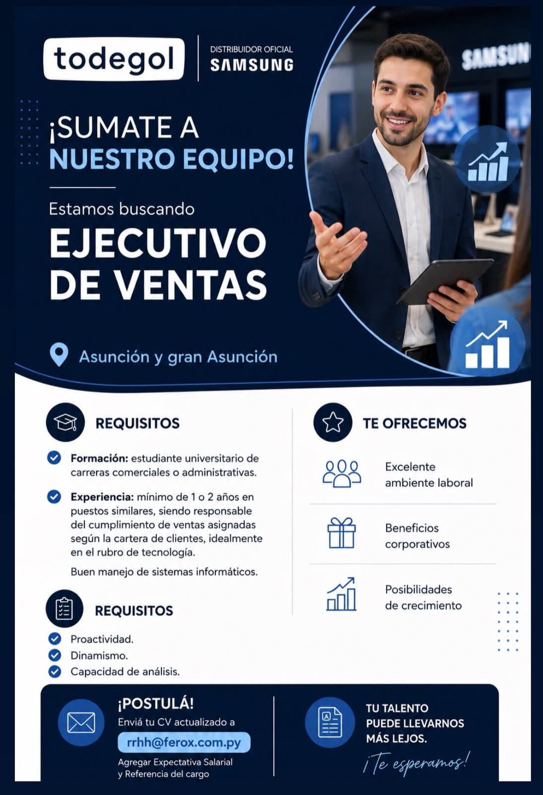 Oferta laboral: Ejecutivo De Ventas — Ferox