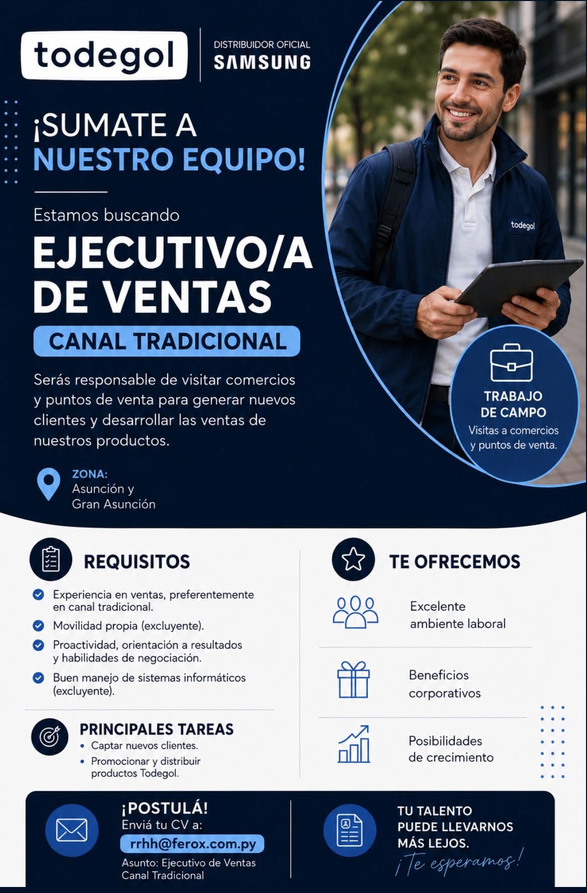 Oferta laboral: Ejecutivo De Ventas