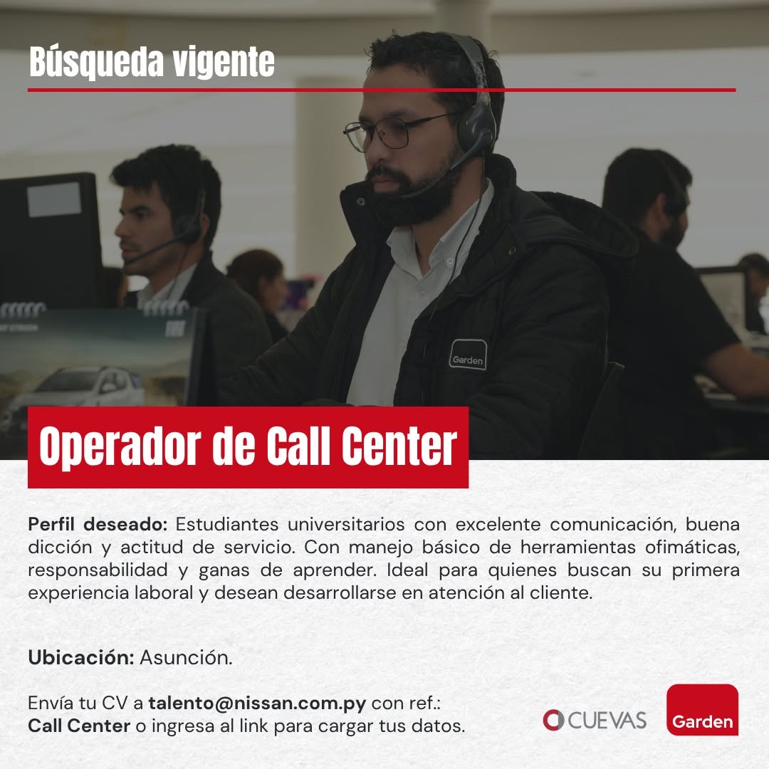 Oferta laboral: Operador De Call Center — Nissan