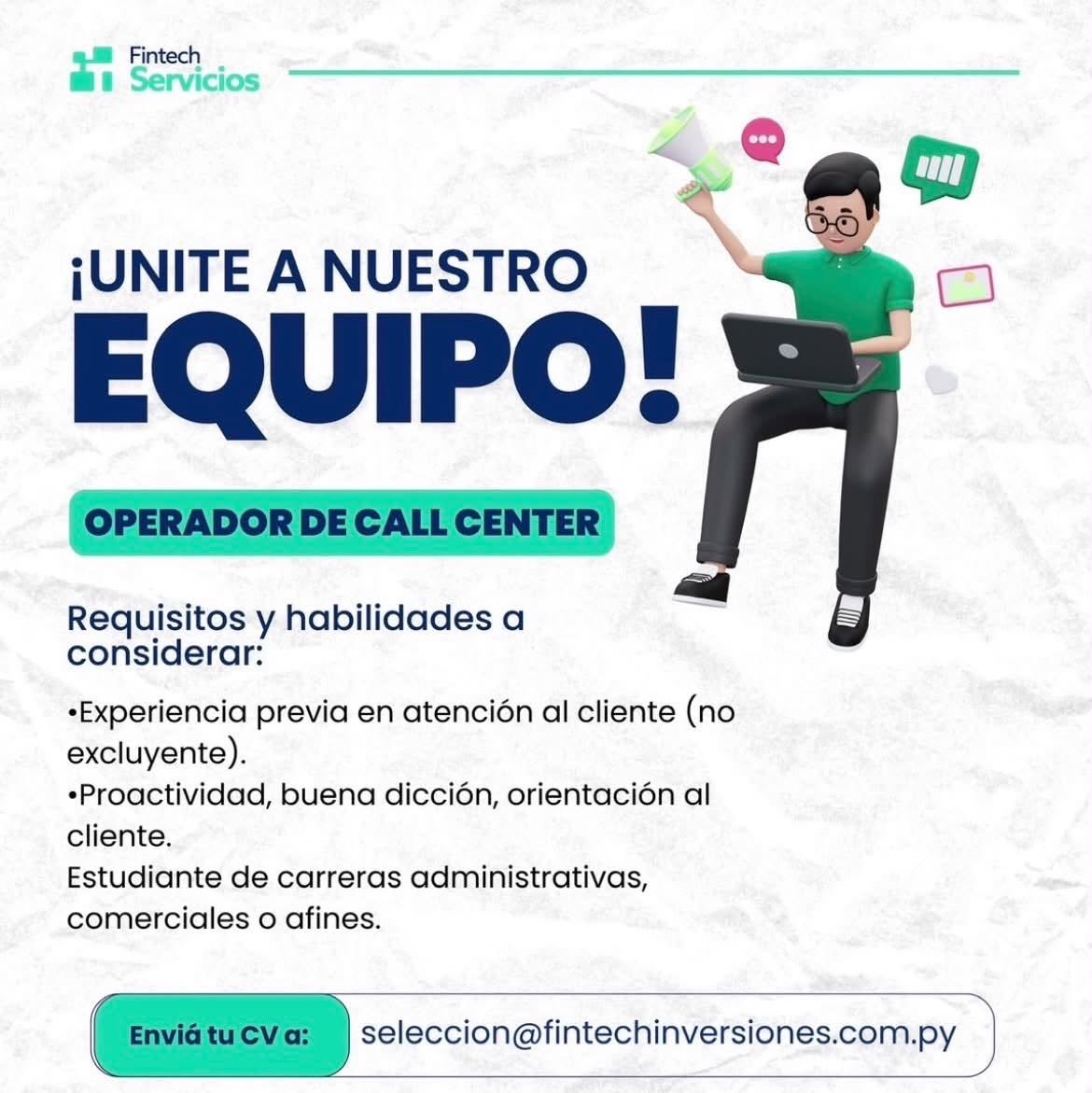 Oferta laboral: Operaor De Call Center