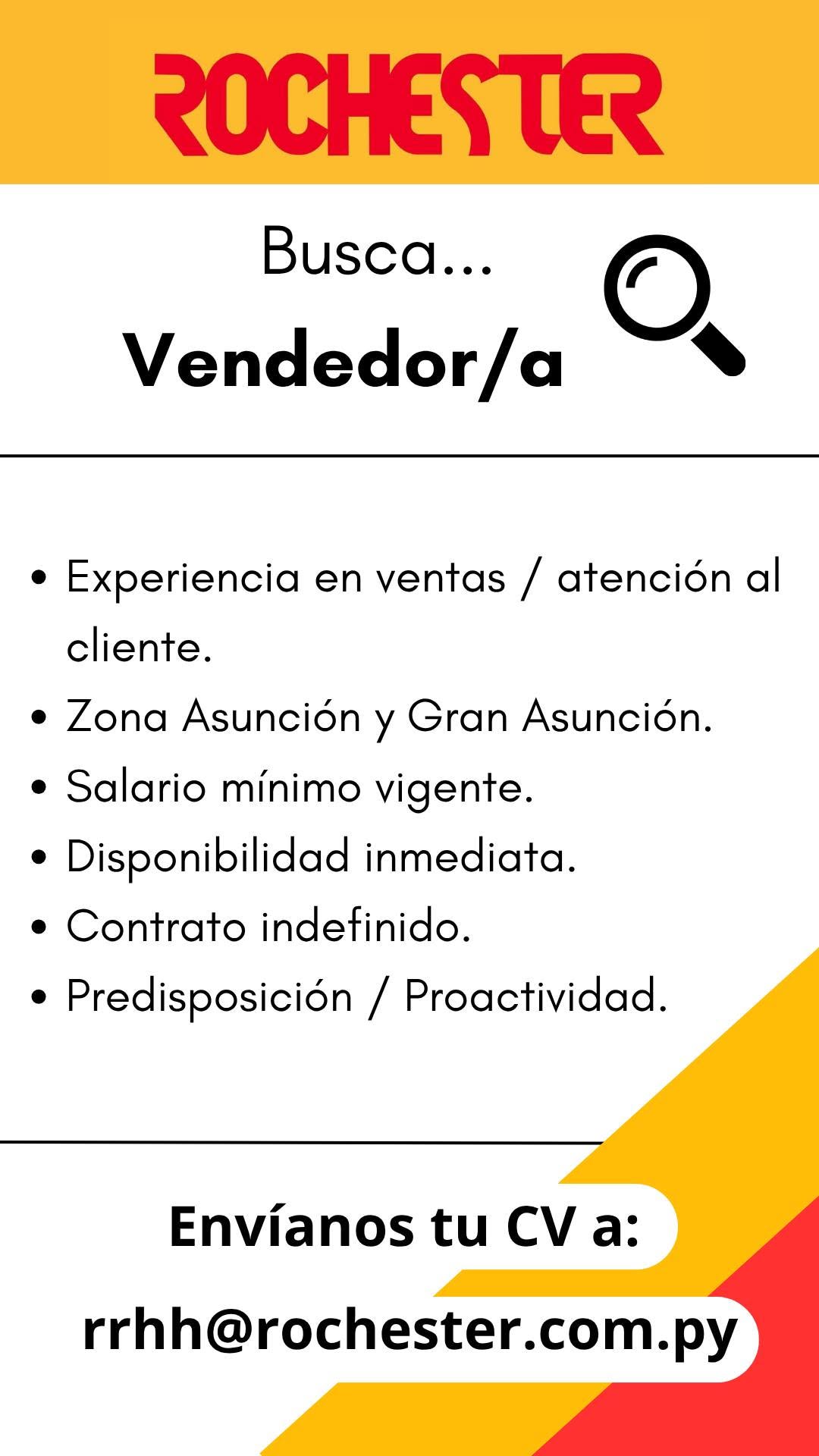 Oferta laboral: Vendedor — Rochester