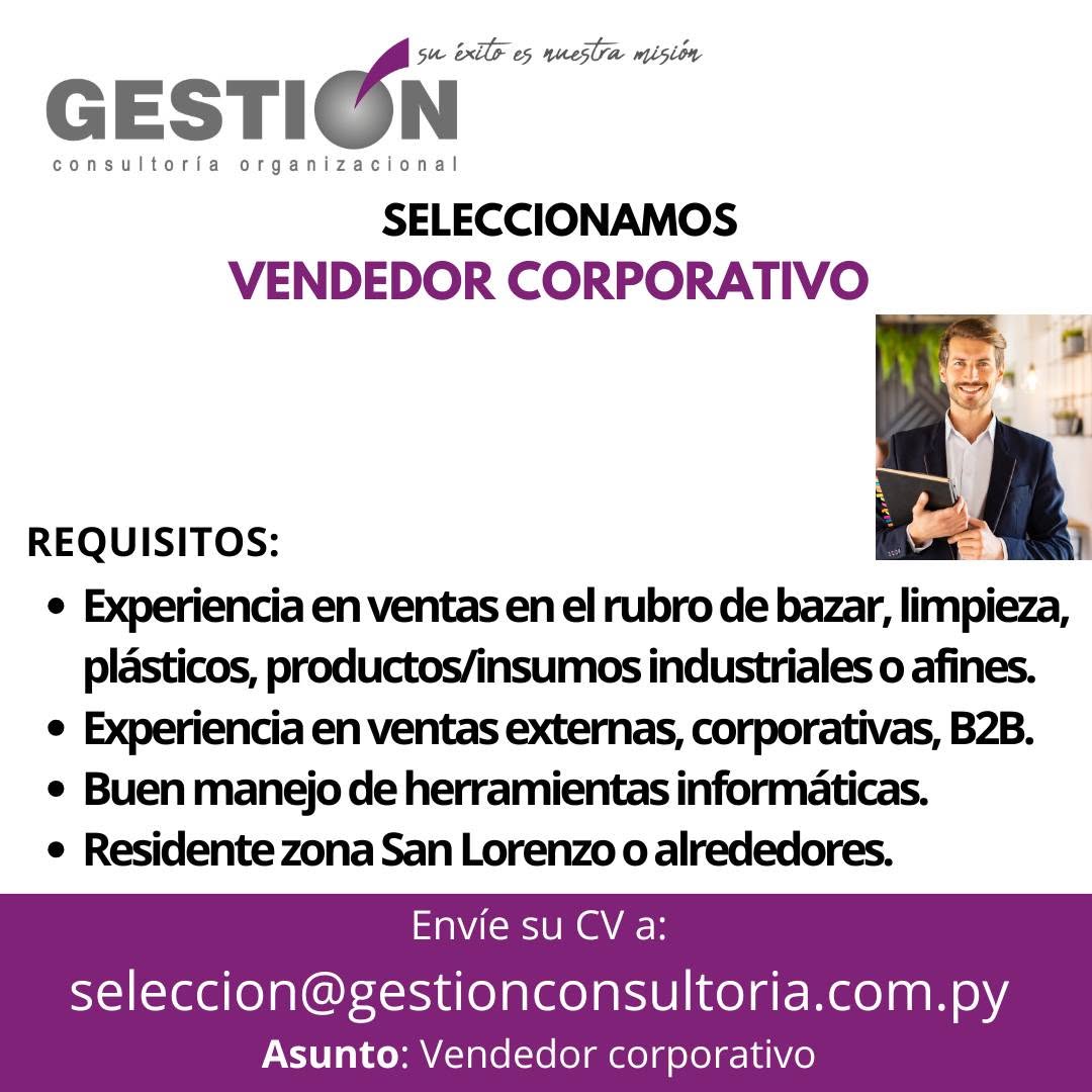 Oferta laboral: Vendedor Corporativo — Gestion Consultoria