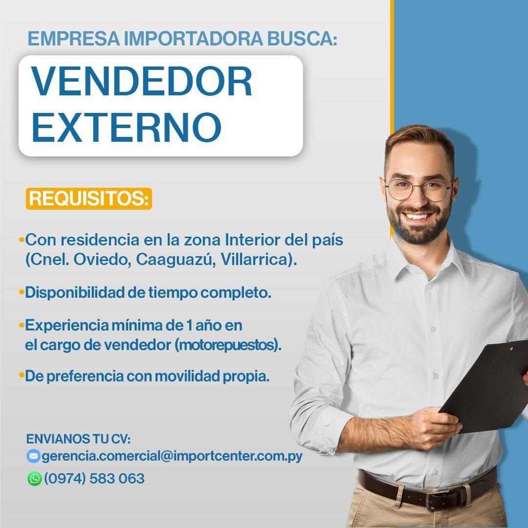 Oferta laboral: Vendedor Externo — Import Center