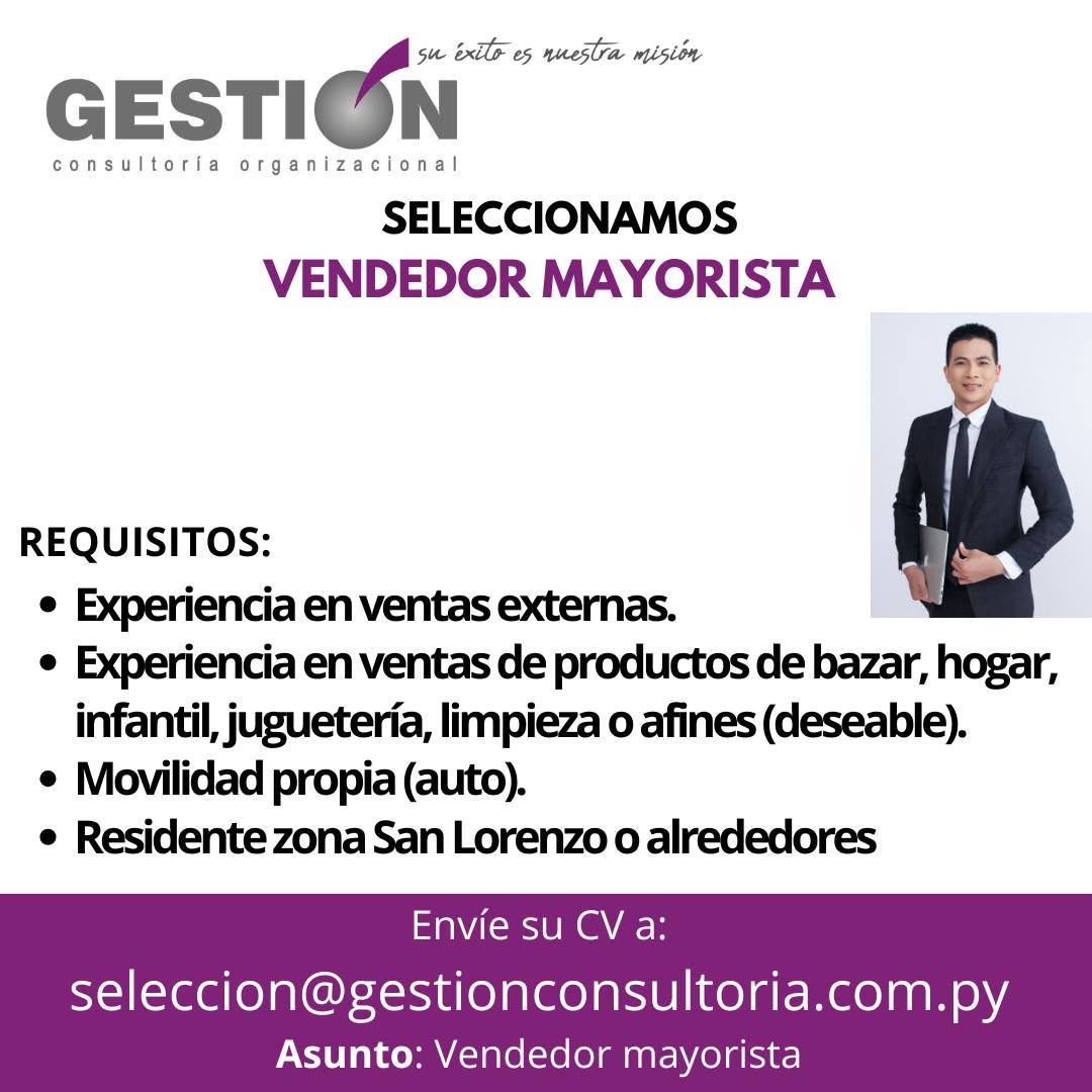 Oferta laboral: Vendedor Mayorista — Gestión Consultoria
