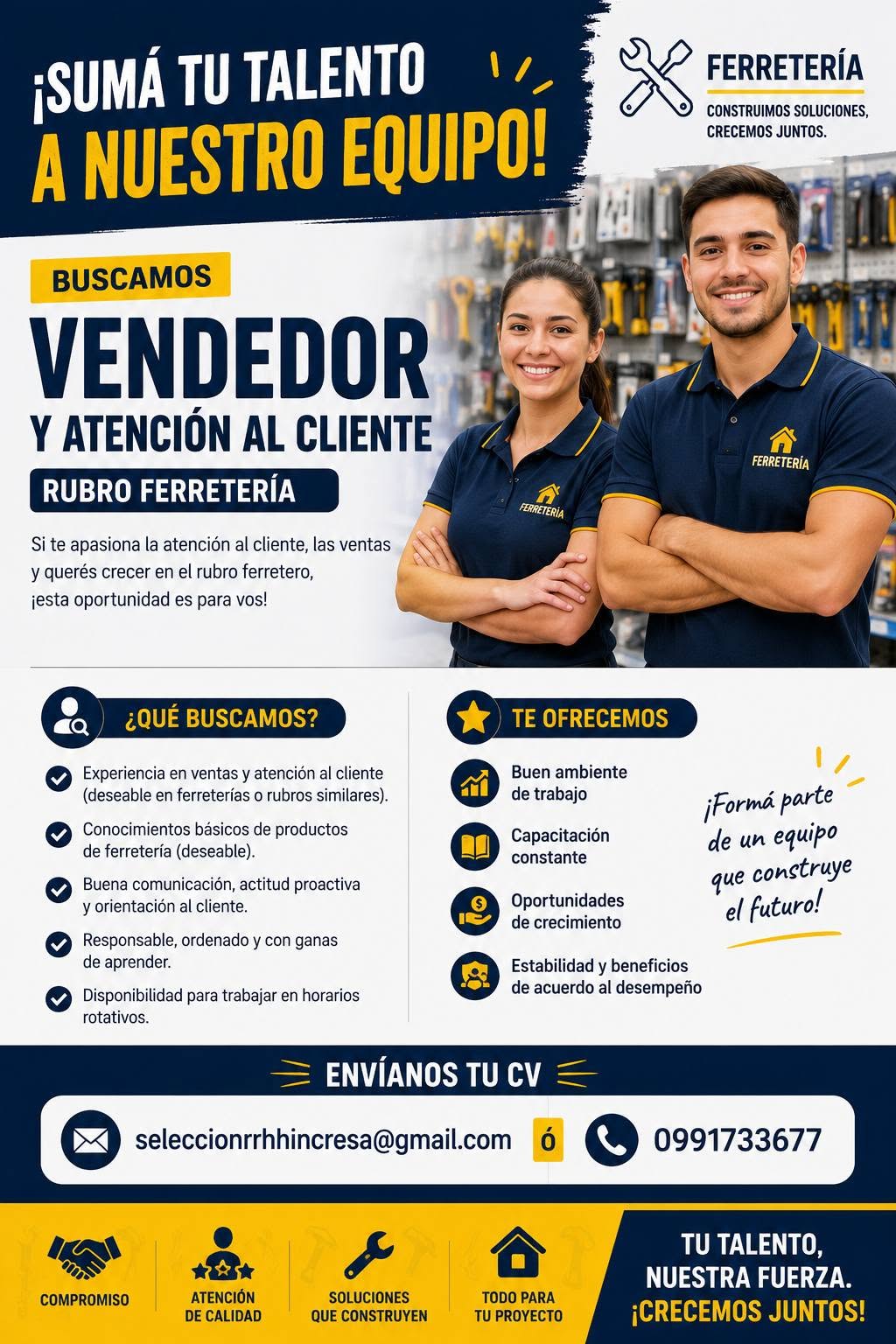 Oferta laboral: Vendedor